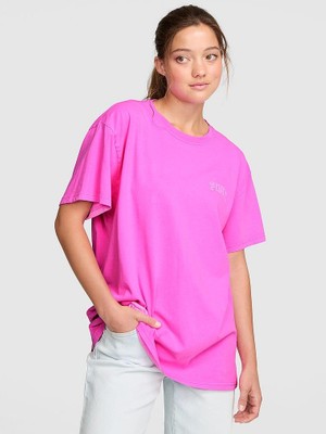Victoria's Secret Oversized Short-Sleeve Campus T-Shirt