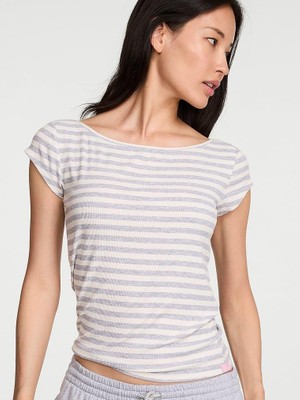 Victoria's Secret Ribbed Boat-Neck T-Shirt