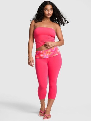 Victoria's Secret All-Day Cotton Foldover Capri Leggings