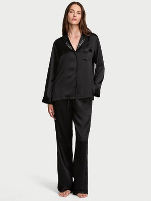 Victoria's Secret Glazed Satin Long Pajama Set