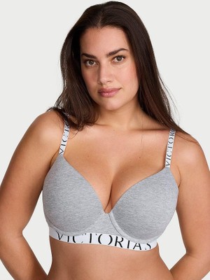 Victoria's Secret Perfect Shape Cotton Logo Push-Up Bra