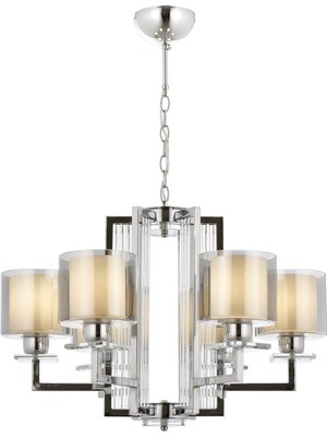 Avonni AV-60190-6K Krom Kaplama Modern Avize E27 Metal Cam 70CM