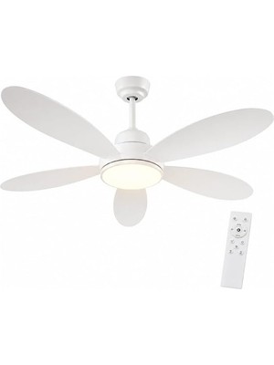 Panther Eco Fan Light 3in1 Tavan Tipi Kumandalı Vantilatör | Sinek Kovma Özellikli LED Aydınlatmalı Tavan Fanı, 3 Kademe Hız Ayarlı, Modern Iç Mekan Vantilatörü (Beyaz)