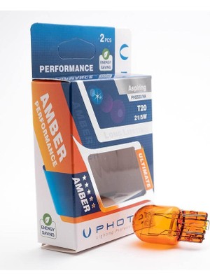 Photon T20 21/5W 12V Çift Devre Naturel Amber Turuncu