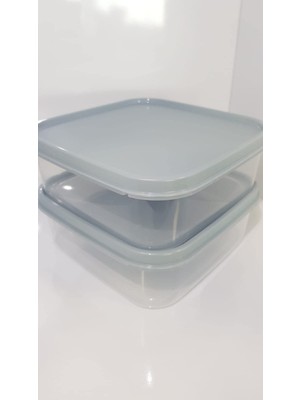Odavar Sızdırmaz, Kilitli Kapaklı, Çok Renkli, Hava Geçiirmez, Kuru Gıda, Çerez, Plastik, Saklama Kabı Seti, (Gri 2'li)