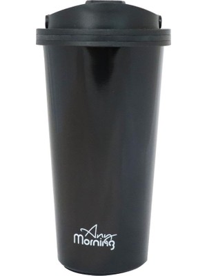 Burada Bulabilirsin Any Morning 500 ml Paslanmaz Çelik Termos Mug, Çift Katmanlı, Sızdırmaz Kapak, Siyah SI231902
