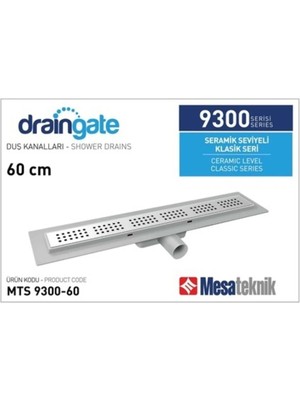 Dräger Mesateknik Seramik Seviyeli Yandan Çıkışlı Duş Kanalı 60 cm