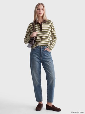 Lc Waikiki Yeni Sezon Indigo Barrel Fit Kadın Jean Pantolon