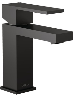 Burada Bulabilirsin Delta Faucet Modern Tek Delikli Banyo Bataryası, Siyah Tek Kolu Banyo Bataryası, Banyo Lavabo Bataryası, 1.0 Gpm, Tahliye Montajı, Mat Siyah 567LF-BLGPM-PP
