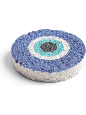 Myg Plus Temmiz Magic Sponge Şişen Sihirli Sünger Nazar Boncuğu Desenli, Su Ile Temas Ettiğinde Sünger Formunu Alır, Defalarca Kullanılabilir Sürdürülebilir