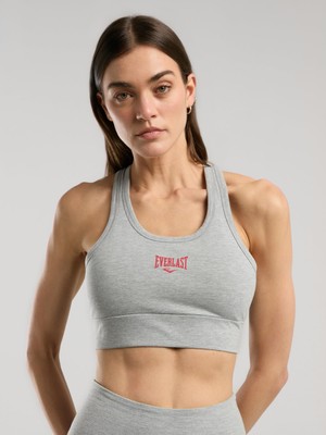 Myg Plus Ever Essentials Gri Melanj Kadın Pamuk Sporcu Sütyeni