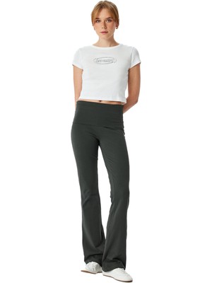 Myg Plus Pamuklu Slim Fit Ispanyol Paça Eşofman Altı