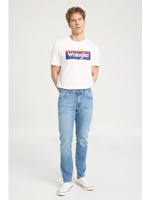 Wrangler Slim Fit Dar Kesim Düşük Bel Taşlamalı Gri Esnek Larston Jean Denim Kot Pantolon