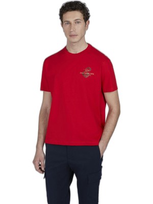 Myg Plus Erkek Regular Fit Grafik Baskılı Pamuklu Yuvarlak Yaka Kısa Kollu Kırmızı T-Shirt 25411101-577