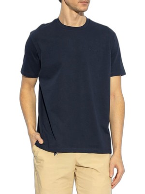 Myg Plus Erkek Regular Fit Yuvarlak Yaka Marka Logo İŞLEMELI%100 Pamuklu Kısa Kollu Lacivert T-Shirt 25411047-013