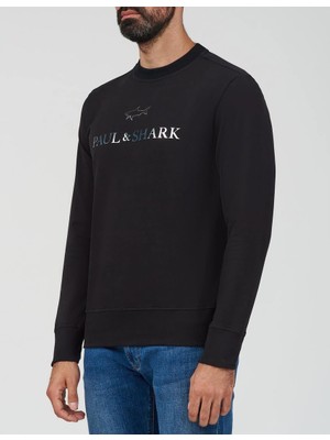Myg Plus Erkek Pamuklu Uzun Kol Dokuma Günlük Kullanım Siyah Sweatshirt 14311815-11D