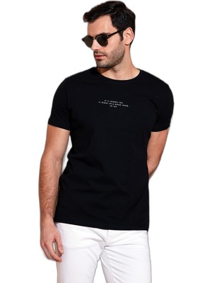 Myg Plus Buratti Pamuklu Slim Fit Bisiklet Yaka T Shirt Erkek T Shirt 541IFIT