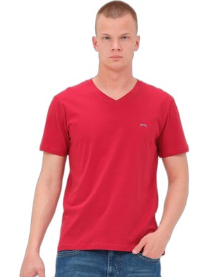 Myg Plus Slazenger Kaıja Erkek V Yaka Kırmızı Tişört