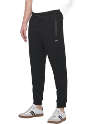 Myg Plus Slazenger Ofer In Erkek Fermuar Cepli Siyah Eşofman Altı
