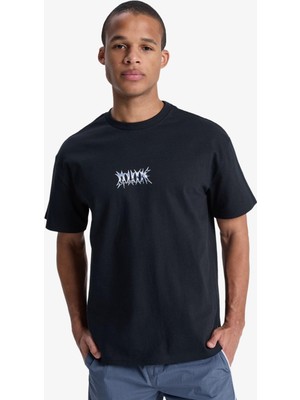 Myg Plus Quiksilver Mercury Chrome Lightning Erkek Siyah Günlük Stil T-Shirt EQYZT08016-KVJ0 Siyah L