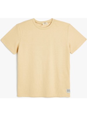 Myg Plus Koton Pamuklu Kısa Kollu Bisiklet Yaka Oversize Basic Tişört