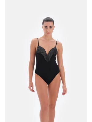 Myg Plus Eros Kaplı Çıkarılabilir Askılı 24SW85115EGB Kadın Mayo, Siyah, 46