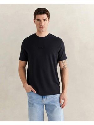 Myg Plus Gant Erkek Siyah Kısa Kollu T-Shirt