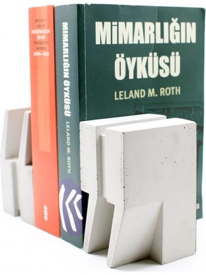 Myg Plus Brüt Beton Kitap Desteği & Kitap Tutucu