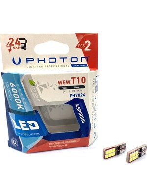 Myg Plus Photon Ampul T10 W5W 24V 6+6 LED Pht PH7024