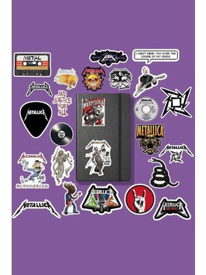 Myg Plus Metallica Rock Sticker Paketi/bullet Journal Defter Çıkartma Ajanda Laptop Etiket