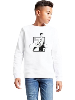 Myg Plus Tshirthane Steins Gate Rintarou Mad Scientist Beyaz Çocuk 2ip Sweatshirt P23043S7402, 9-10 Yaş