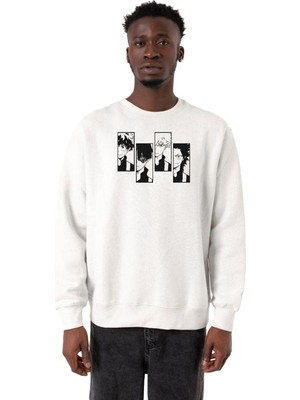 Myg Plus Tshirthane My Hero Academia Anime Class 1A Boys Beyaz Erkek 2ip Sweatshirt P22155S3180, Xs