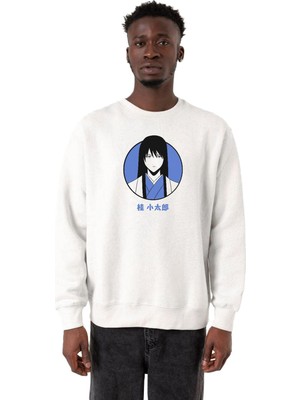 Myg Plus Tshirthane Gintama Anime Kotaro Minimal Beyaz Erkek 2ip Sweatshirt P21178S6483, S