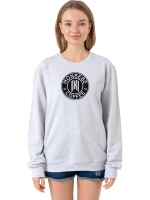 Myg Plus Tshirthane Monsta x Monbebe Coffee Grimelanj Kadın 2ip Sweatshirt P22102S9948, M