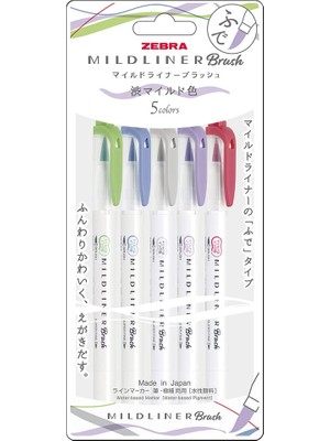 Myg Plus Zebra Mildliner Fırça Uçlu + Fosforlu Kalem Çift Uç Wft8-5c-Nc-N