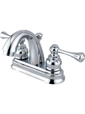 Myg Plus Kingston Brass KB5611BL Vintage 4 Inç Centerset Lavabo Bataryası, Parlak Krom