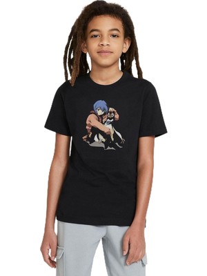 Myg Plus Qivi Unisex Çocuk Siyah Anime One Punch Man Baskılı Sweatshirt SFK0635-COCTS, 13-14 Yaş
