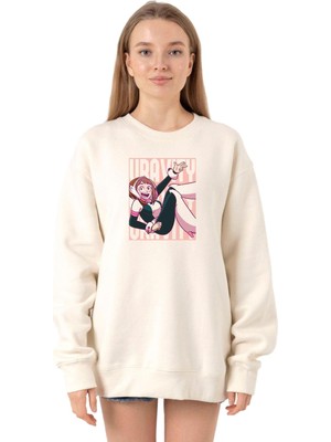 Myg Plus Tshirthane My Hero Academia Uravity Minimal Ekru Kadın 2ip Sweatshirt P22231S4597, S