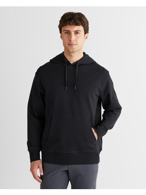 Myg Plus Gant Erkek Siyah Relaxed Fit Kapüşonlu Sweatshirt
