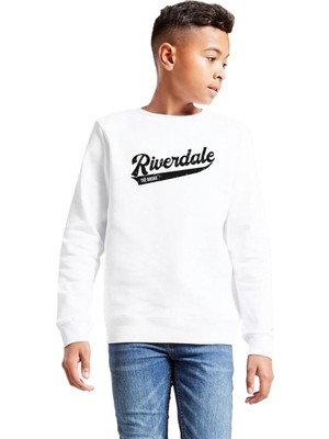 Myg Plus Tshirthane Riverdale Bronx New York City Beyaz Çocuk 2ip Sweatshirt P22641S5342, 13-14 Yaş