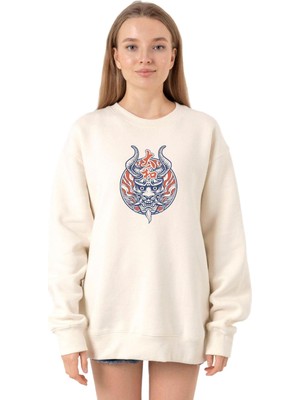 Myg Plus Tshirthane One Piece Anime Yamato Mask Ekru Kadın 2ip Sweatshirt P19455S2779, S