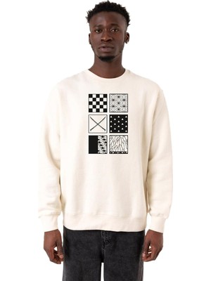 Myg Plus Tshirthane Demon Slayer Anime Patterns Ekru Erkek 2ip Sweatshirt P20823S5486, Xl
