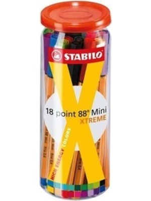 Myg Plus Stabılo Fineliner Point 88 Mini, 18'li Xtreme Kutusu Ve=