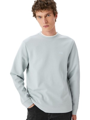 Myg Plus Koton Bisiklet Yaka Basic Pamuk Karışımlı Minimal Baskılı Sweatshirt
