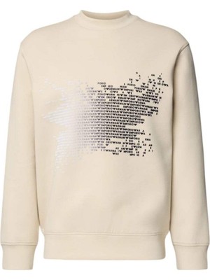 Myg Plus Erkek Regular Fit Bisiklet Yaka Uzun Kol Pamuklu Bej Sweatshirt EM002892 AF10013-U1156