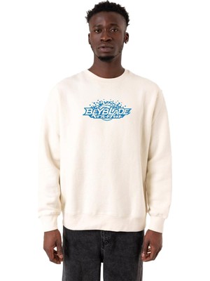 Myg Plus Tshirthane Beyblade Logo Ekru Erkek 2ip Sweatshirt P18297S7181, Xl