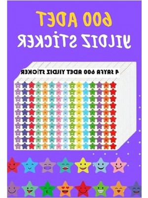 Myg Plus Yıldız Sticker Seti - 600 Adet Renkli Tebrik Stickerı