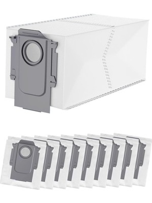 Myg Plus Roborock Q Revo/qrevo Pro/qrevomaxv/qrevo Curv/s8 MAXVULTRA/S8MAX Ultra/qrevo Edge/qrevo S/qrevo Plus/qrevo Master/orevo Slim Için 10 Adet Elektrikli Süpürge Torbası