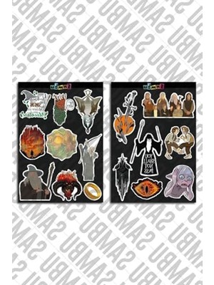 Myg Plus Yüzüklerin Efendisi Temalı Sticker Seti - Yaratıcı Etiketler