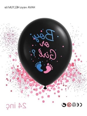 Myg Plus Büyük Boy Cinsiyet Belirleme Balonu, Pembe Pul